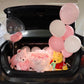 Pink car's trunk decoration (not including toys)